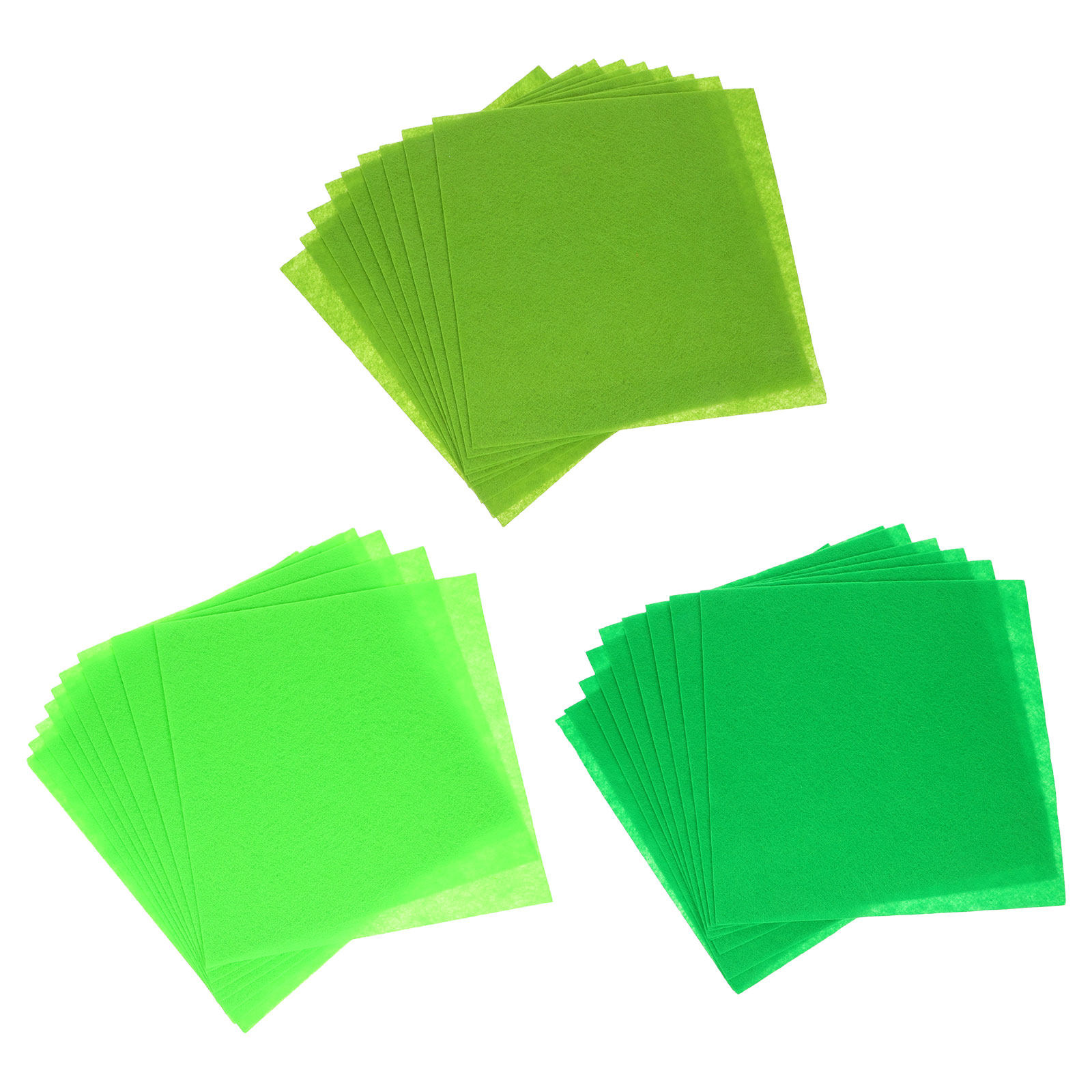 Art And Craft Autumn - 30Pcs Green Felt Sheets Thick Soft