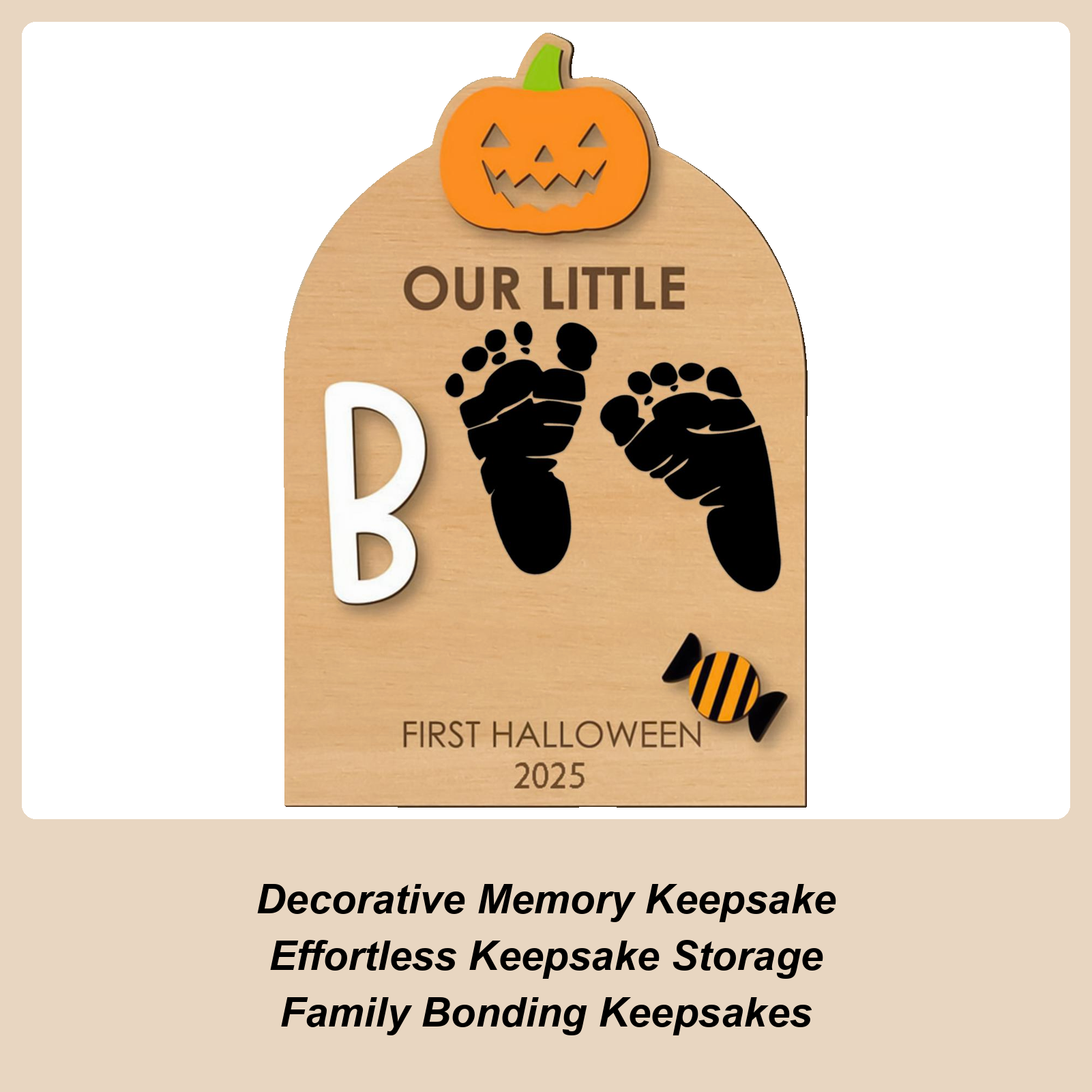 Art Craft Board - Foot Print Kit For Baby Halloween
