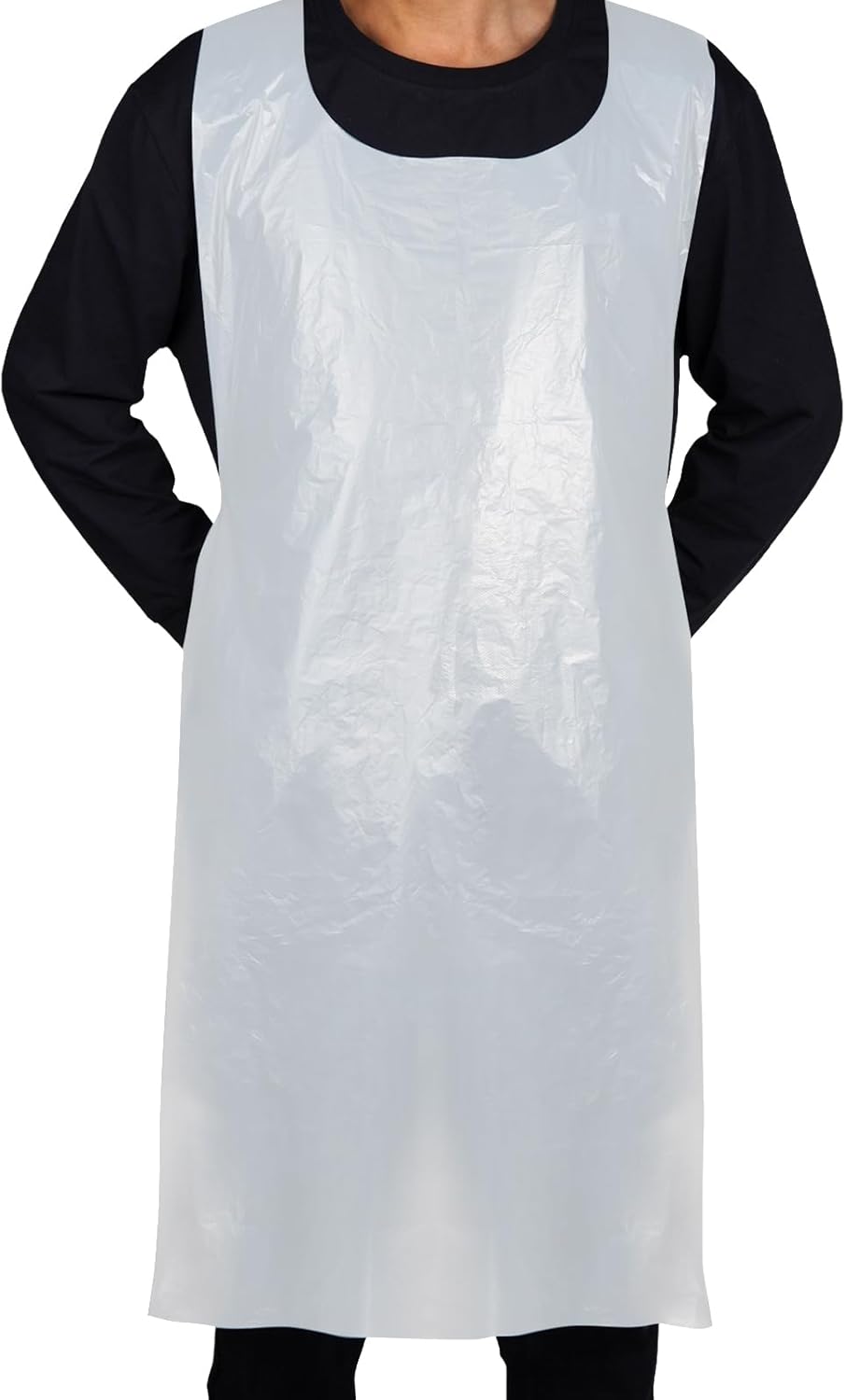 Art X Craft - Disposable White Plastic Aprons, 46 Inches