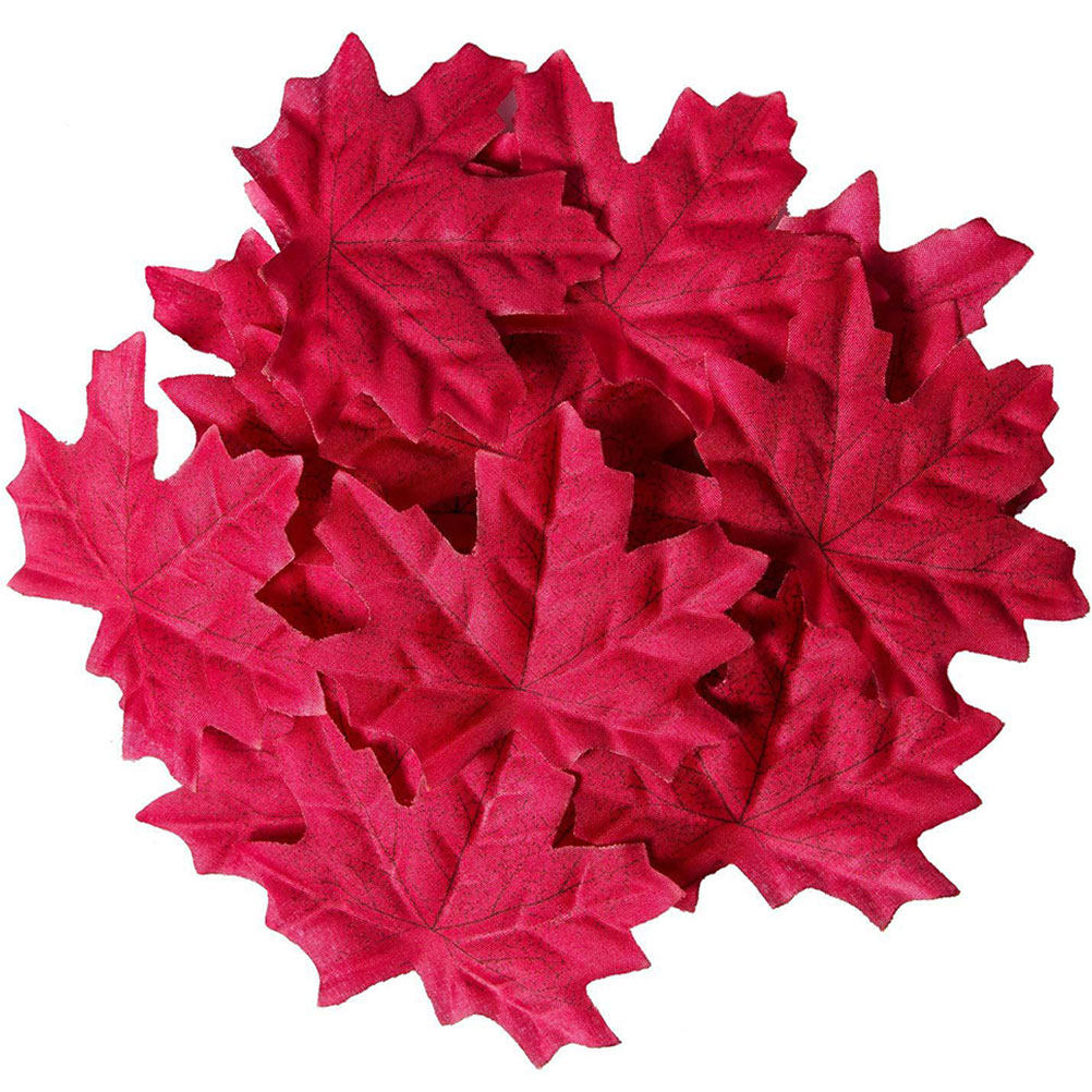 Art And Craft Autumn - 300Pcs 8Cm Lifelike Simulation Maple Leaves
