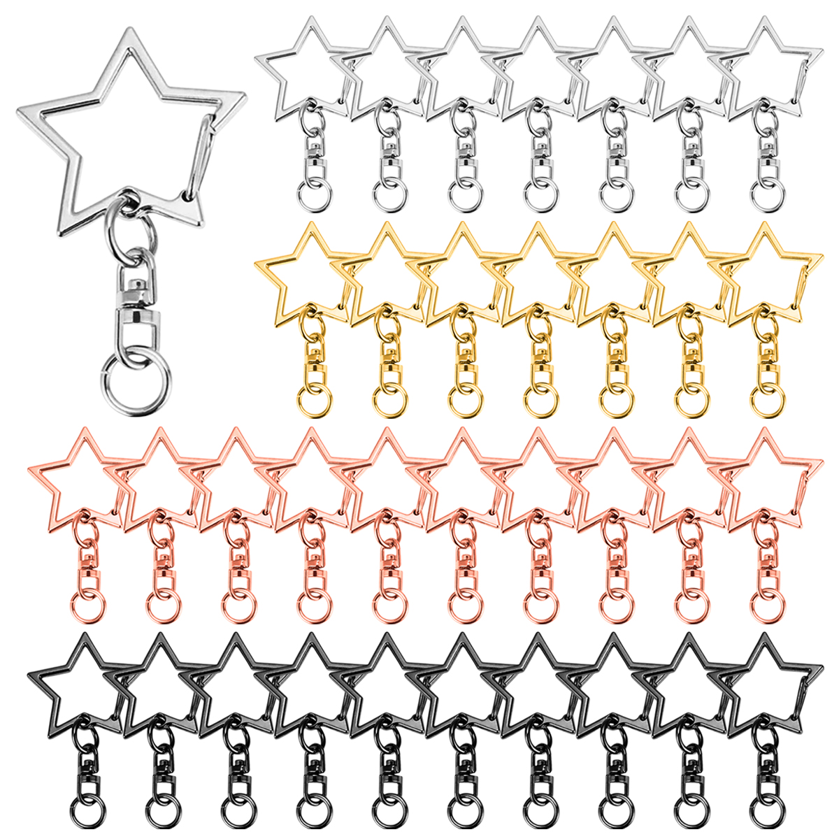 Art Craft Gifts - 15/25/40 Set Star Shaped Rotating Spring