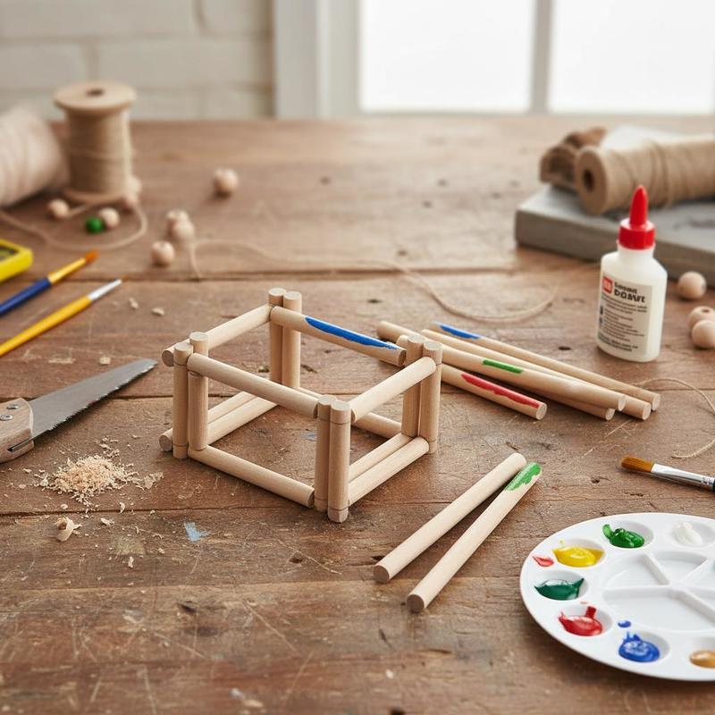 Art X Craft - 25Pcs Natural Birch Hardwood Dowels 1/2