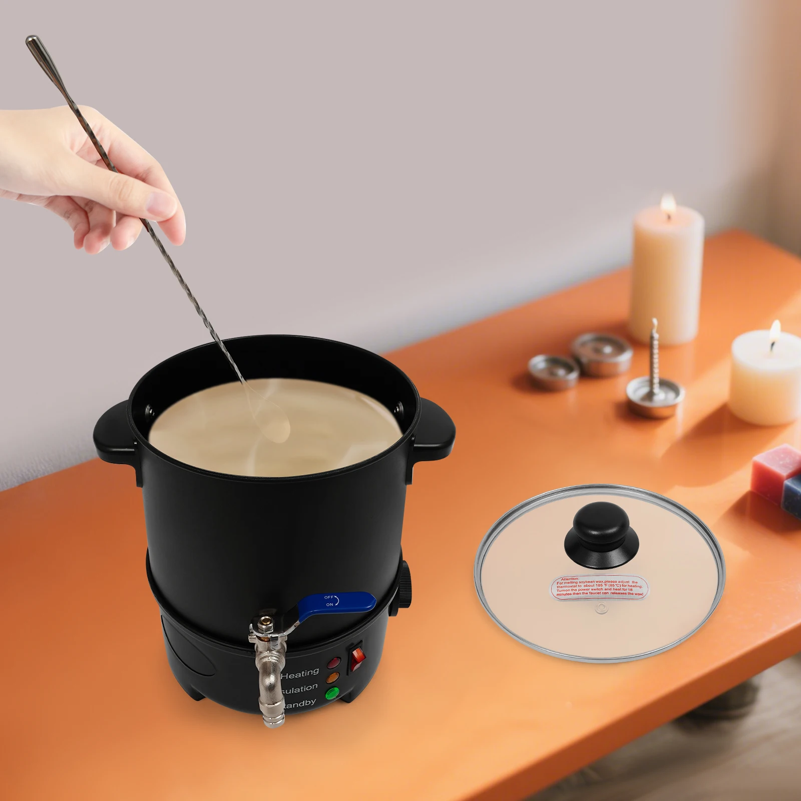 Candle Making Wax - 4L Electric Wax Melter, 600W 120V