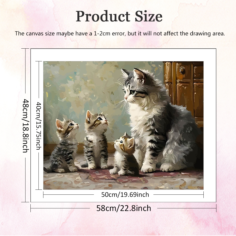 DIY Digital Oil Painting Cat K - đánh giá và giá Art Craft Cat