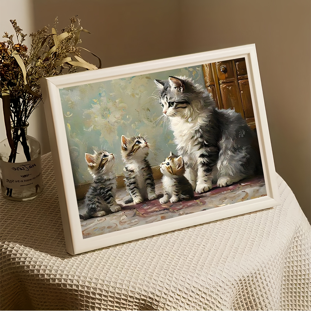 DIY Digital Oil Painting Cat K - đánh giá và giá Art Craft Cat