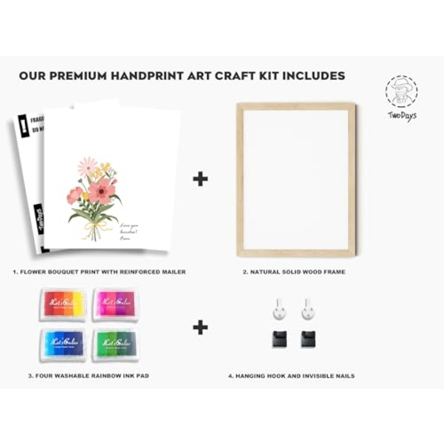 Flower Bouquet Handprint Art C - đánh giá và giá Art Craft Gifts