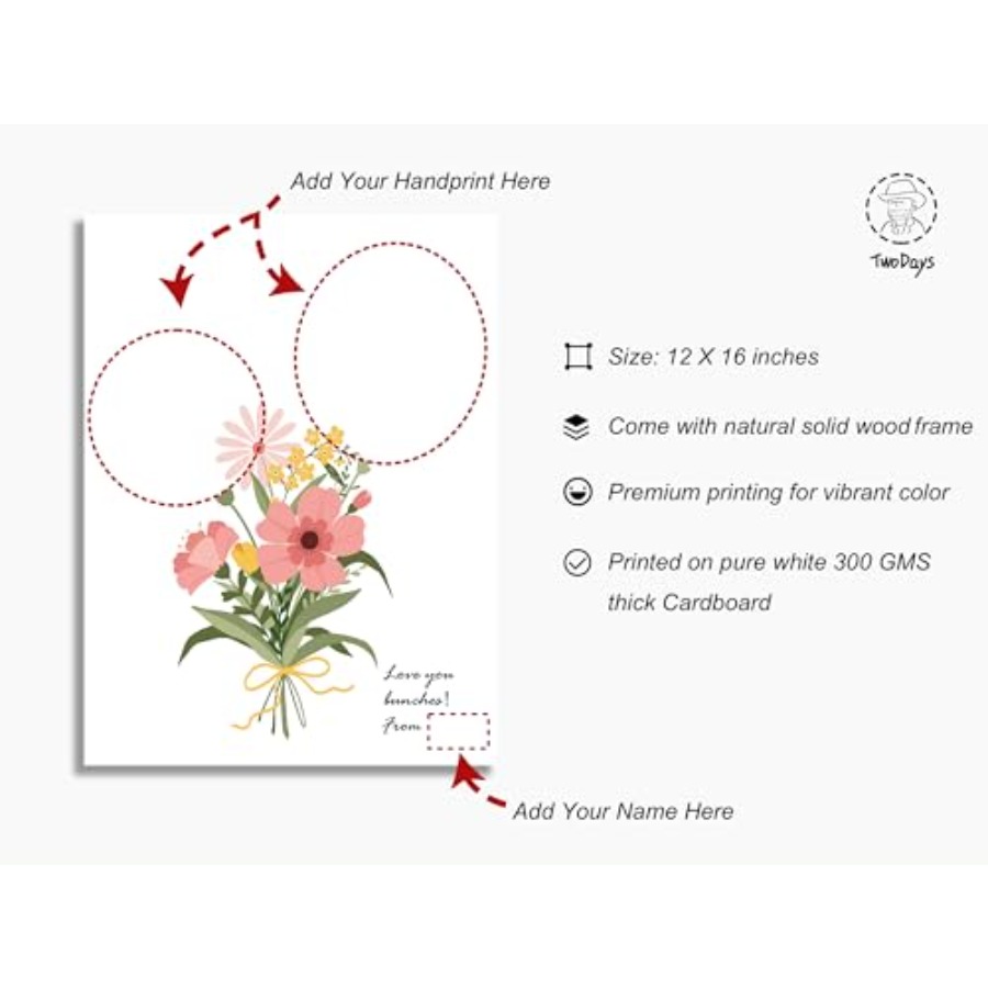 Flower Bouquet Handprint Art C - đánh giá và giá Art Craft Gifts