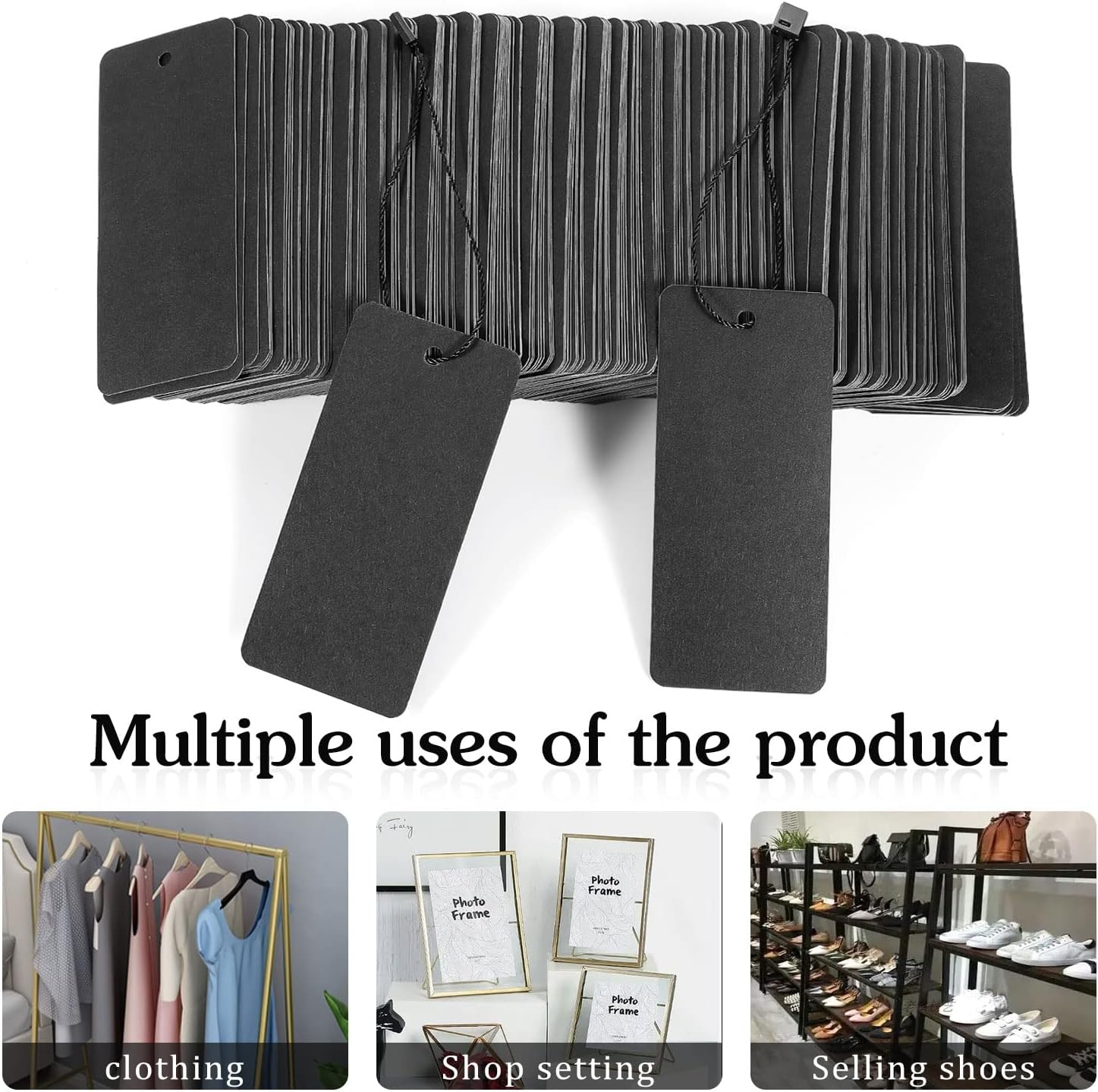 200 Black Paper Clothing Tags  - đánh giá và giá Art Craft Gifts