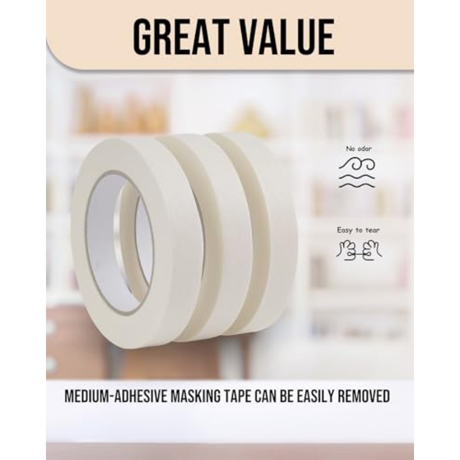 Masking Tape 3/4 inch, 3 Pack  - đánh giá và giá Art X Craft