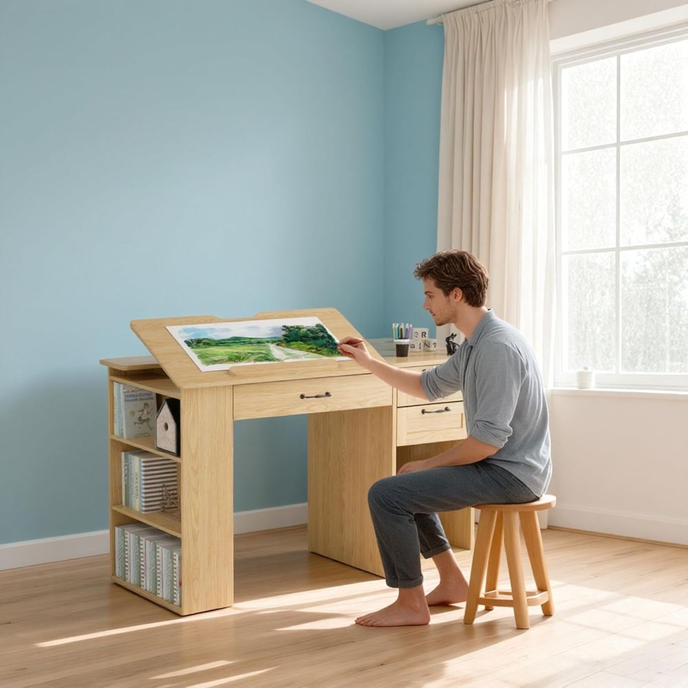 Adjustable Desk with Storage,  - đánh giá và giá Art & Craft Teacher