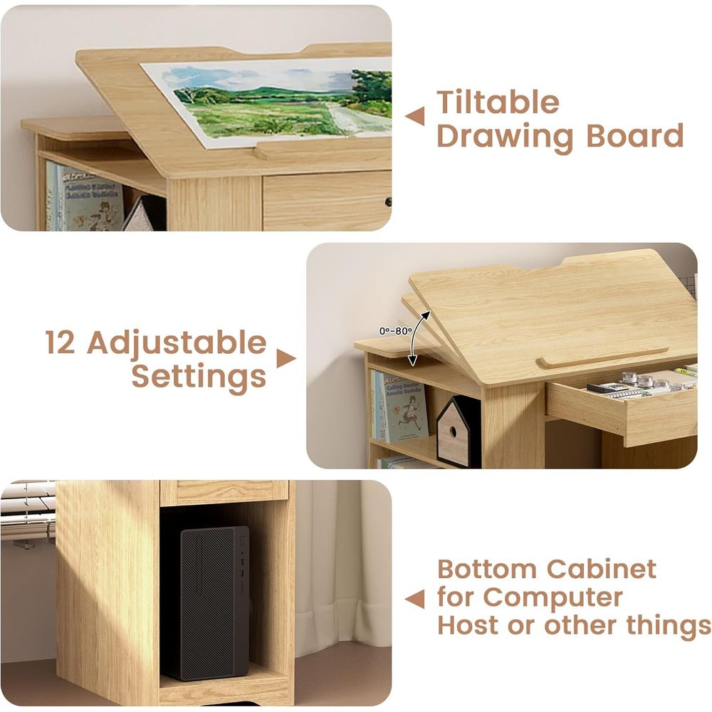 Adjustable Desk with Storage,  - đánh giá và giá Art & Craft Teacher