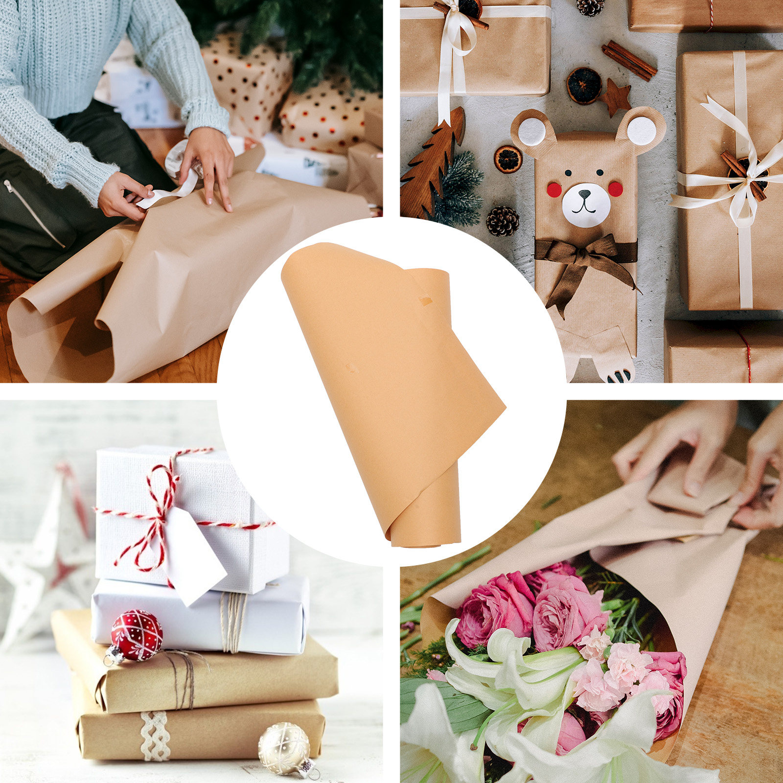1 Roll Kraft Paper Roll Brown  - đánh giá và giá Art Craft Board