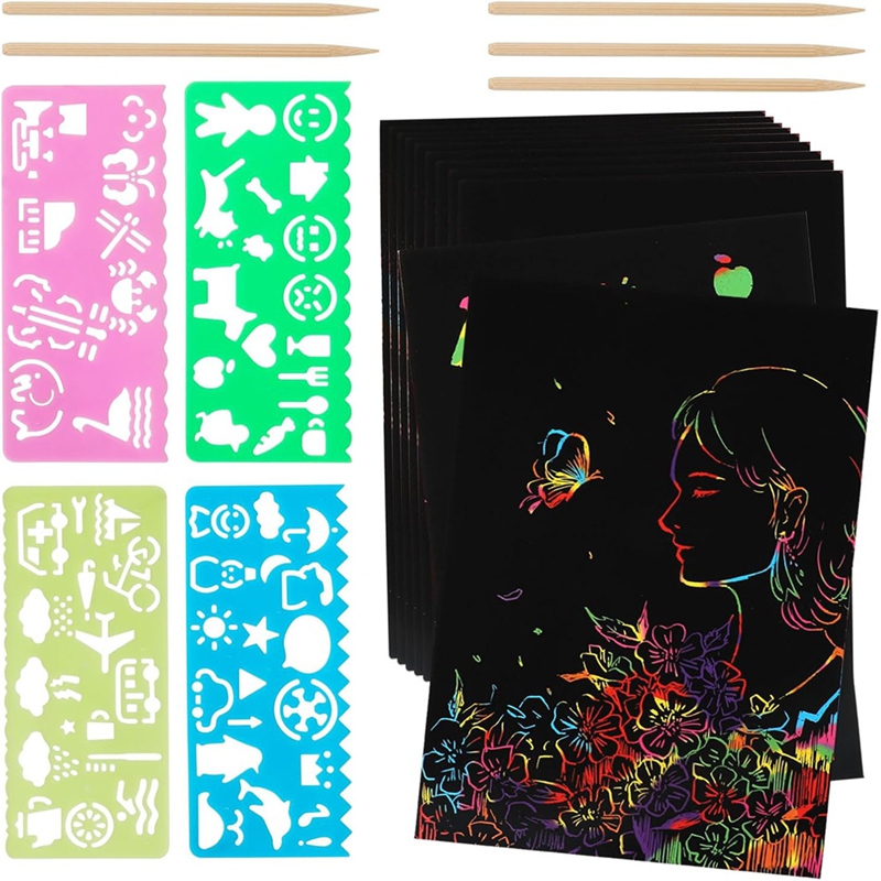 Scratch Paper Art Set, Black C - đánh giá và giá Art Craft Gifts