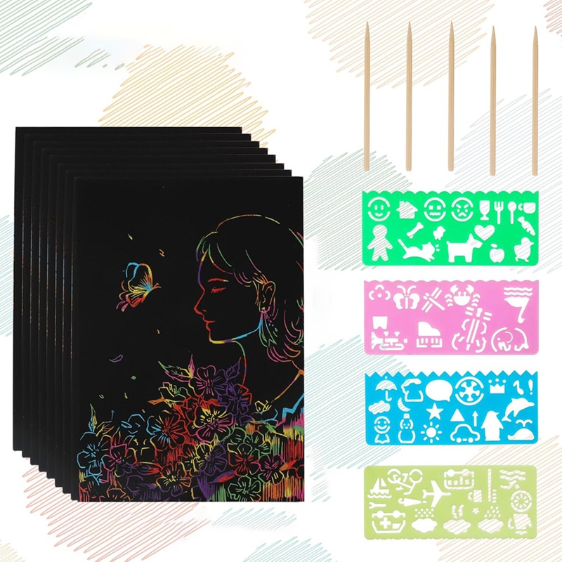 Scratch Paper Art Set, Black C - đánh giá và giá Art Craft Gifts