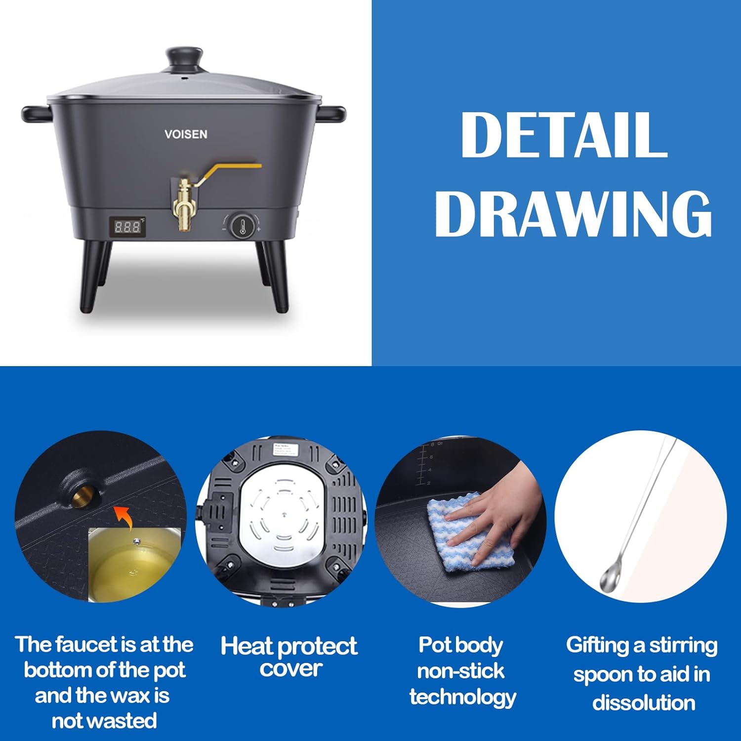 8Qt Electric Wax Melter for Ca - đánh giá và giá Candle Making Wax
