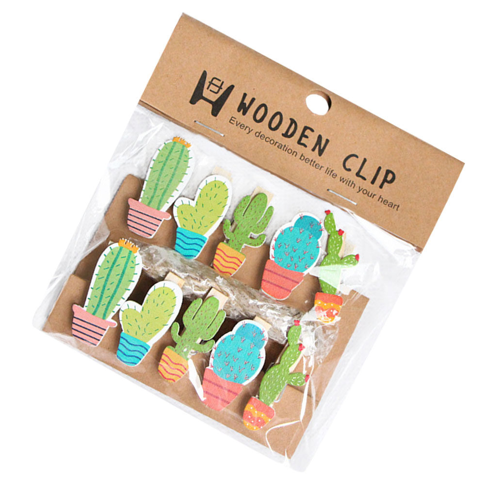 10Pcs Cactus Wooden Photo Clip - đánh giá và giá Art Craft Board