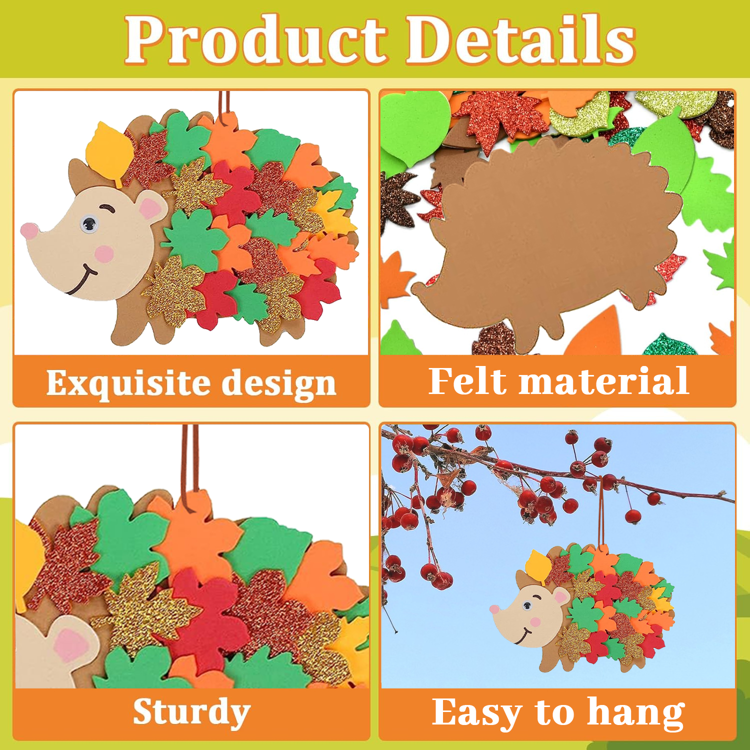 8pcs Hedgehog Foam Stickers He - đánh giá và giá Art And Craft Autumn