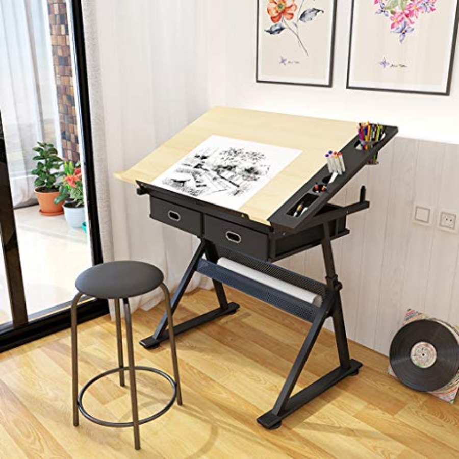 Drafting Table with Storage He - đánh giá và giá Art & Craft Teacher