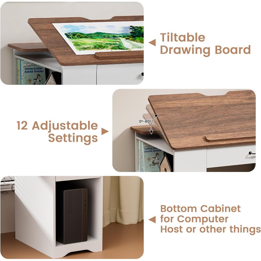 Adjustable Desk with Storage a - đánh giá và giá Art & Craft Teacher