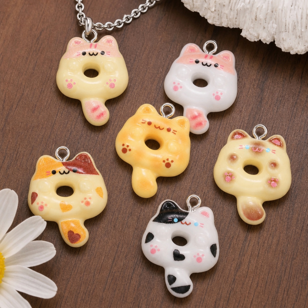10Pcs Kawaii Cartoon Cat Resin - đánh giá và giá Art Craft Gifts