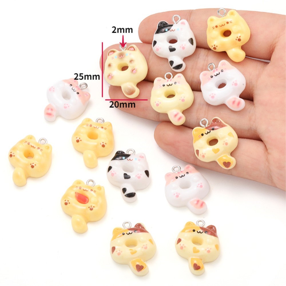 10Pcs Kawaii Cartoon Cat Resin - đánh giá và giá Art Craft Gifts