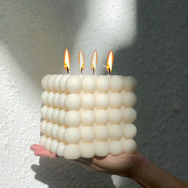 Large Bubble Cube Candles Sili - đánh giá và giá Candle Making Wax