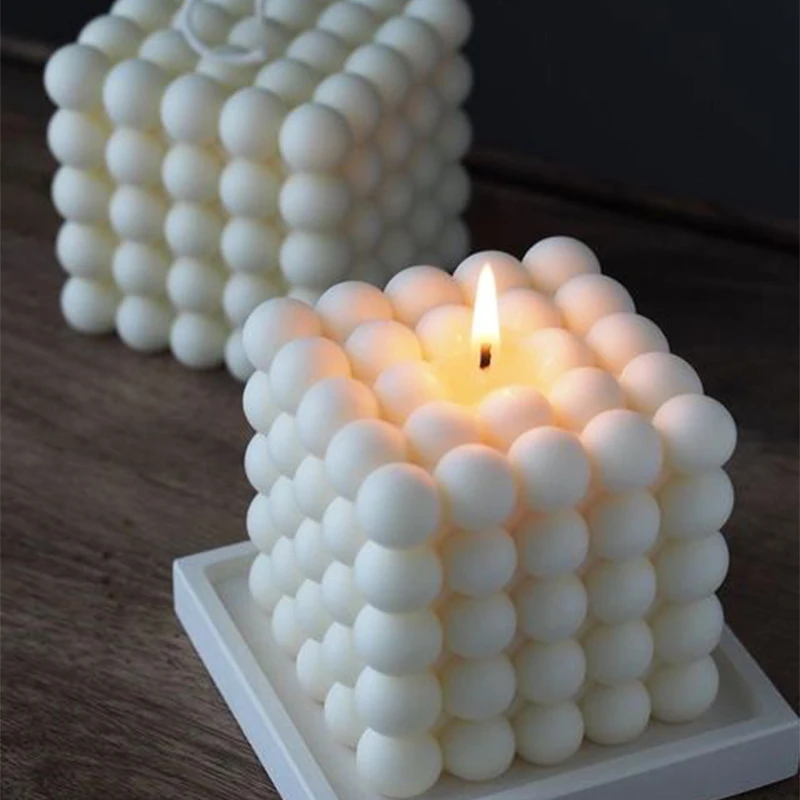Large Bubble Cube Candles Sili - đánh giá và giá Candle Making Wax
