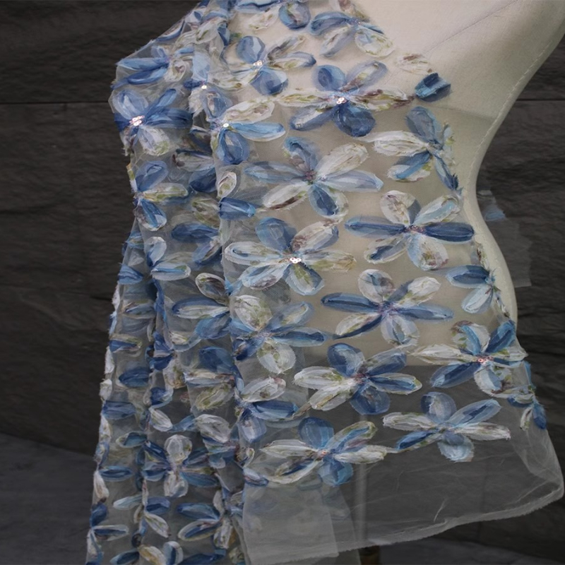 Mesh Sequin Fabric Embroidered - đánh giá và giá Art Craft Upholstery