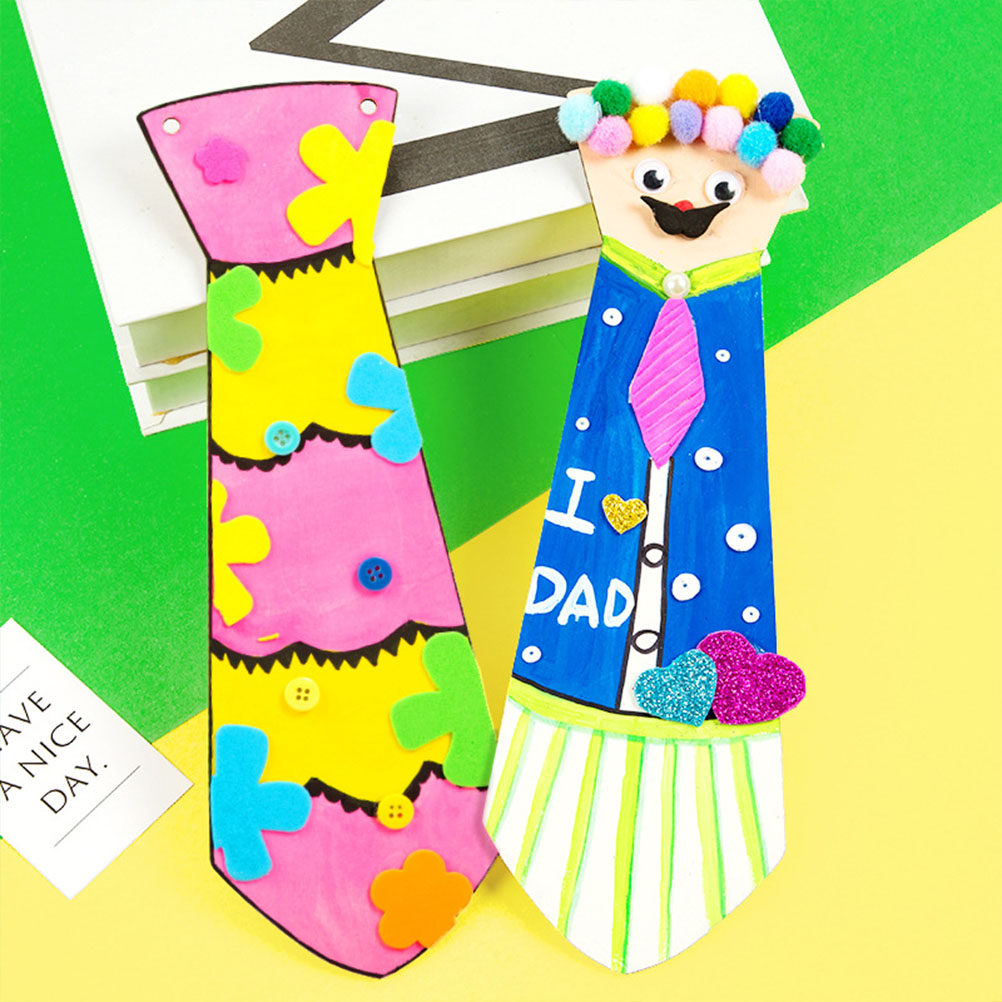 5Pcs Wooden Necktie Hand Paint - đánh giá và giá Art And Craft For Father'S Day