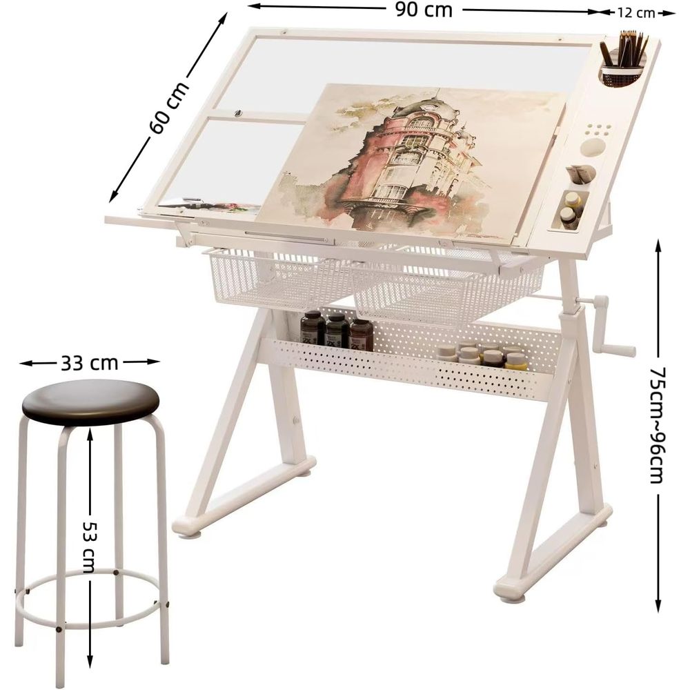 Adjustable Art Desk with Tempe - đánh giá và giá Art & Craft Teacher