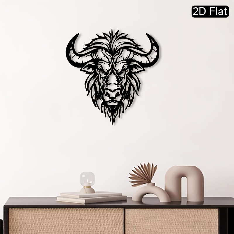 1Pcs Metal Buffalo Head Wall S - đánh giá và giá Art And Craft For Father'S Day
