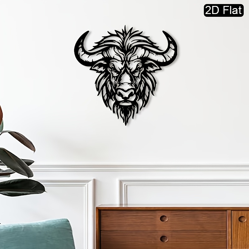 1Pcs Metal Buffalo Head Wall S - đánh giá và giá Art And Craft For Father'S Day