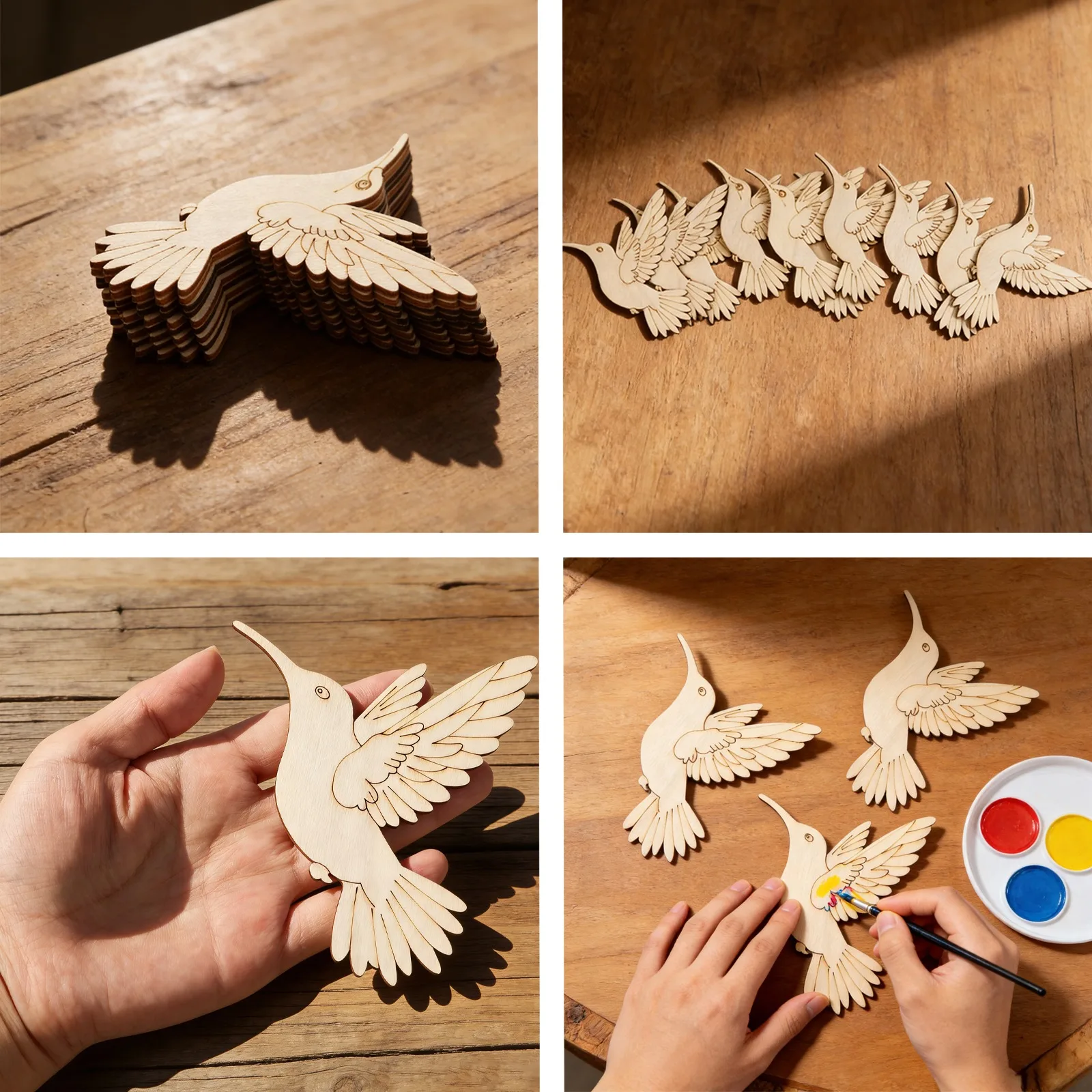 10pcs Unfinished Wood Animal B - đánh giá và giá Art & Craft Teacher