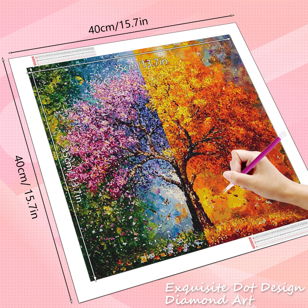HUACAN Diamond Art Square Tree - đánh giá và giá Art And Craft Autumn