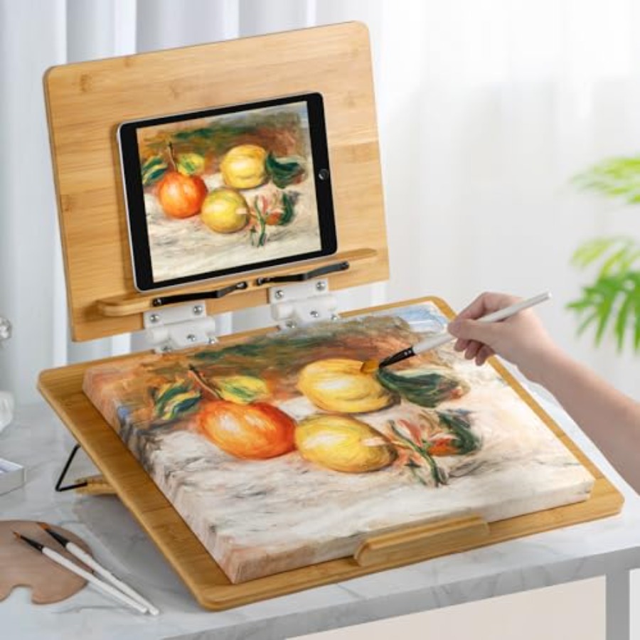 Folding Bamboo Tabletop Easel  - đánh giá và giá Art X Craft