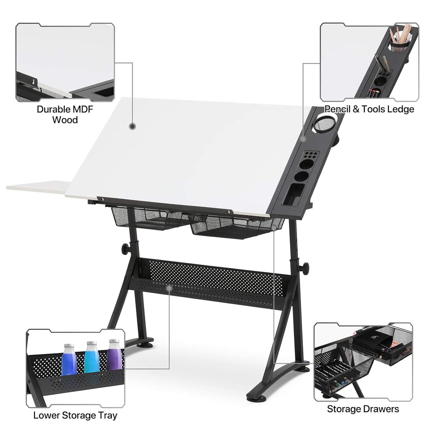 Adjustable Drafting Desk with  - đánh giá và giá Art & Craft Teacher
