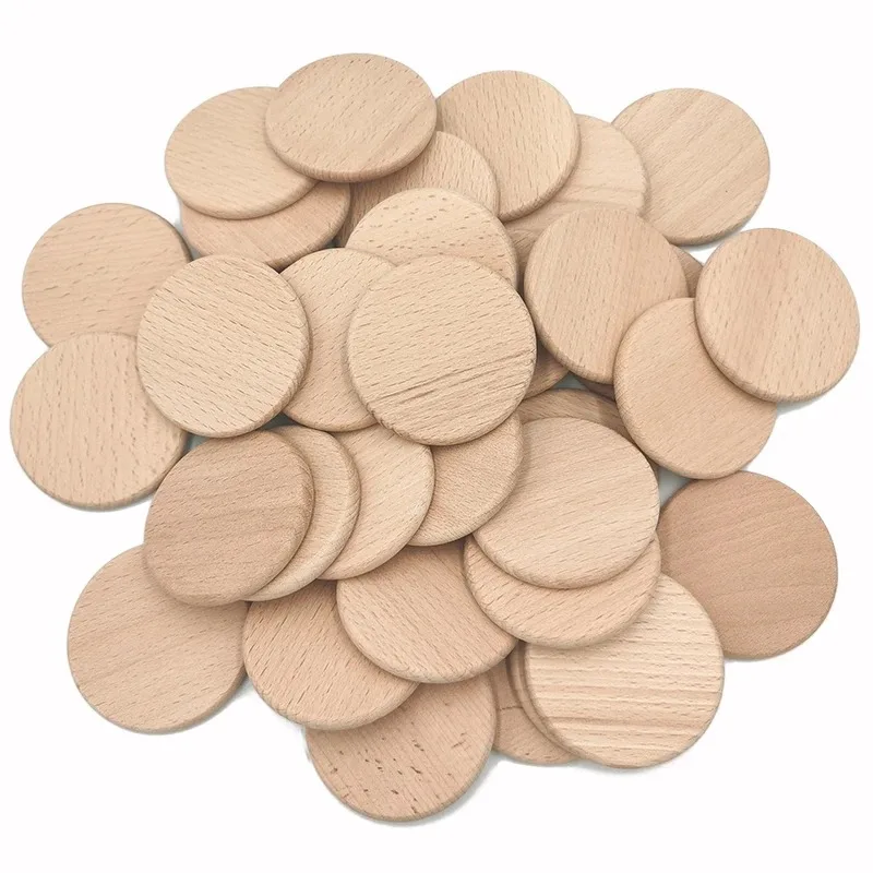 50PCS Round Unfinished Wood Cu - đánh giá và giá Art Craft Board