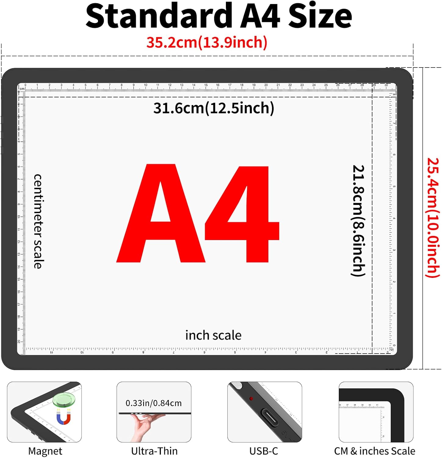 Super Bright A4 Light Pad with - đánh giá và giá Art Craft Board