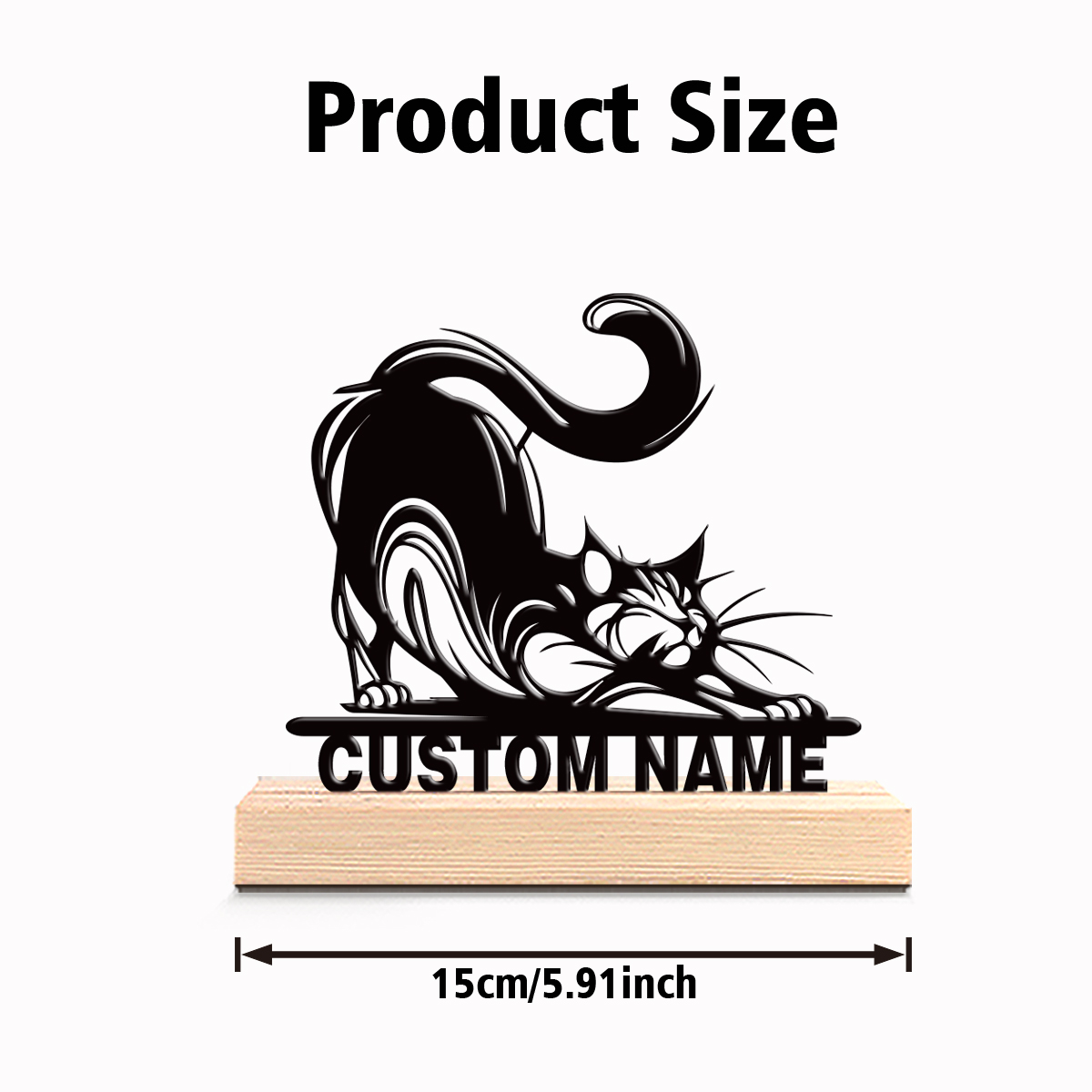 1pc Modern CAT Custom Text Met - đánh giá và giá Art Craft Gifts
