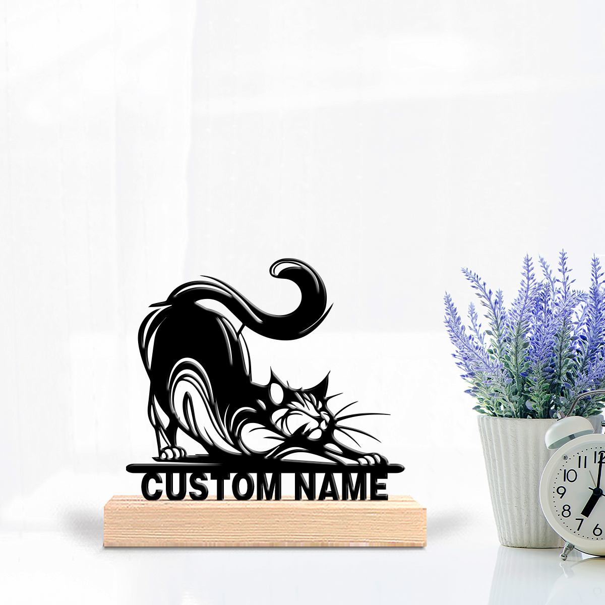 1pc Modern CAT Custom Text Met - đánh giá và giá Art Craft Gifts