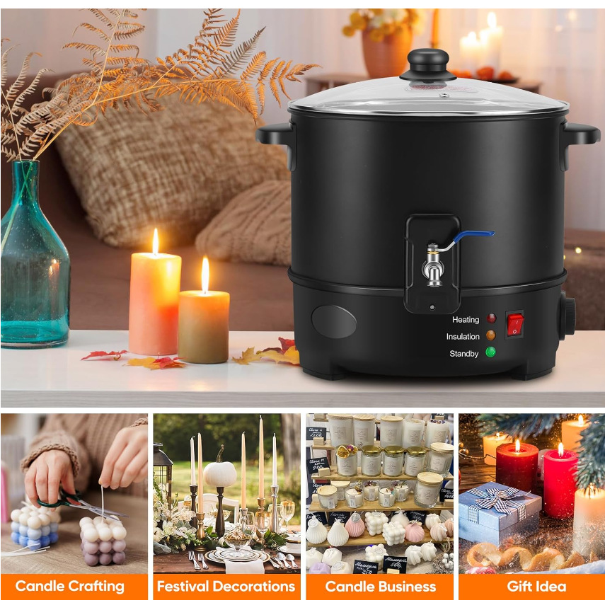 6L Small  Wax Melter Paraffin  - đánh giá và giá Candle Making Wax