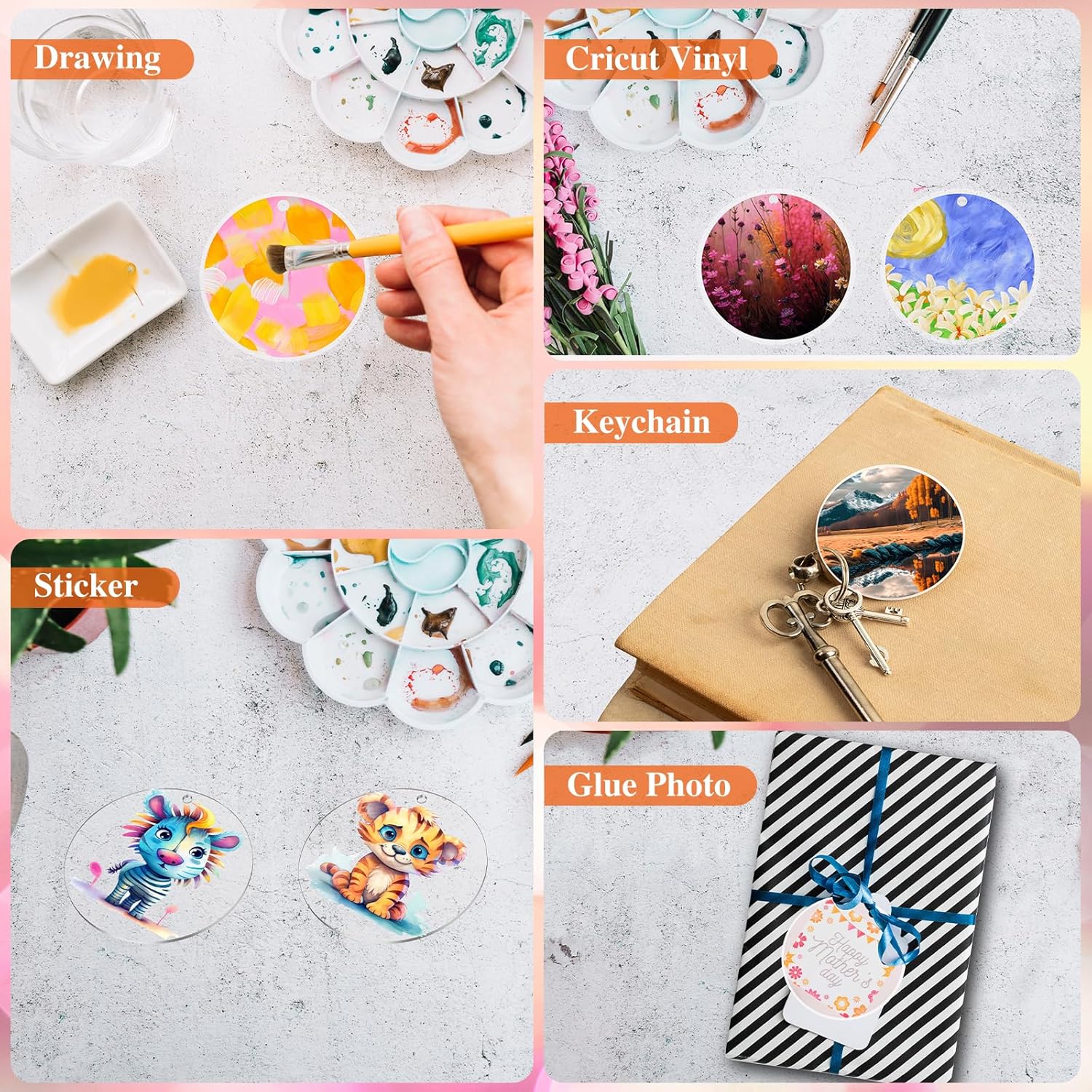 30 Pcs Clear Acrylic Circles 2 - đánh giá và giá Art Craft Gifts